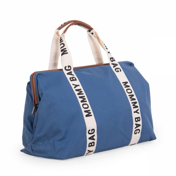 Sac à langer mommy bag signature canvas indigo