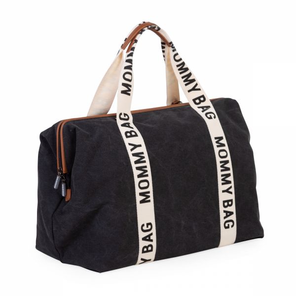 Sac à langer mommy bag signature canvas noir