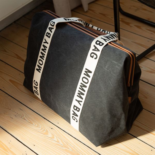 Sac à langer mommy bag signature canvas noir