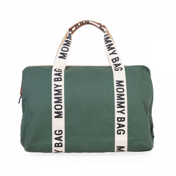 Sac à langer mommy bag signature canvas vert