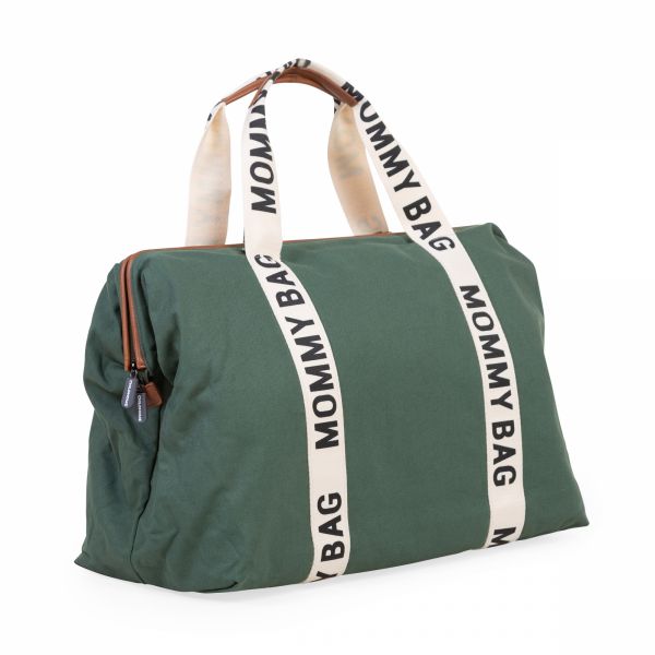 Sac à langer mommy bag signature canvas vert