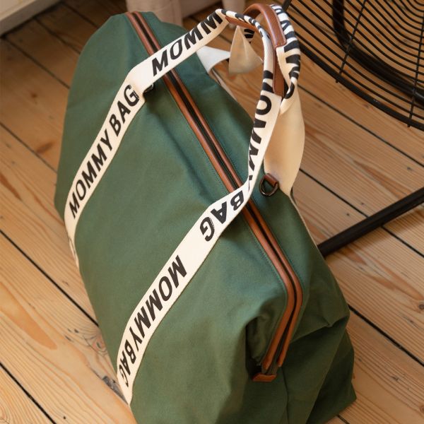 Sac à langer mommy bag signature canvas vert