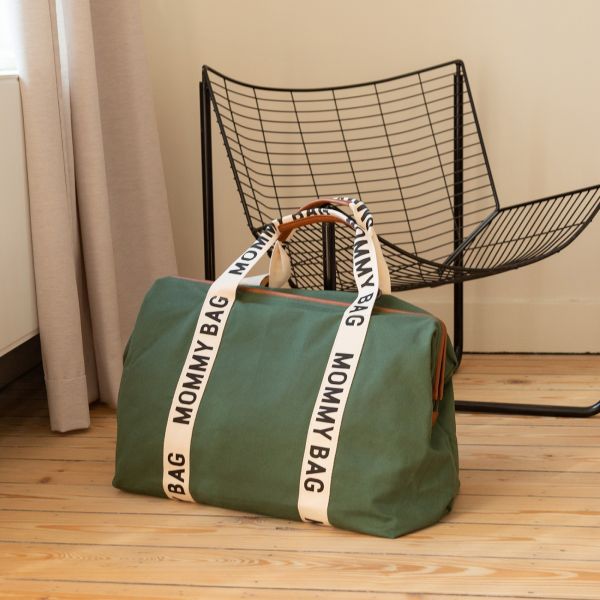 Sac à langer mommy bag signature canvas vert