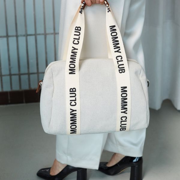 Sac à langer Mommy Club Signature Canvas Off white