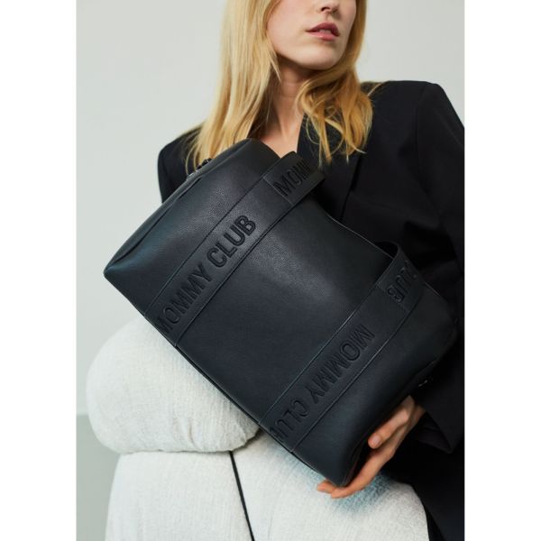 Sac à langer Mommy Club Signature Simili cuir Noir