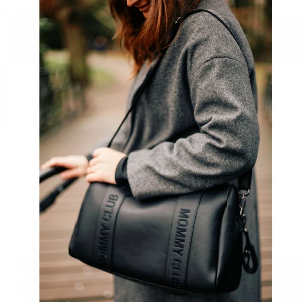 Sac à langer Mommy Club Signature Simili cuir Noir