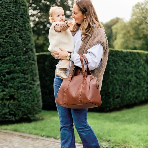 Sac à langer Mommy Club Signature Simili cuir Marron foncé