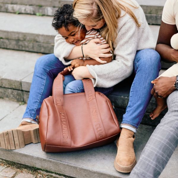 Sac à langer Mommy Club Signature Simili cuir Marron foncé