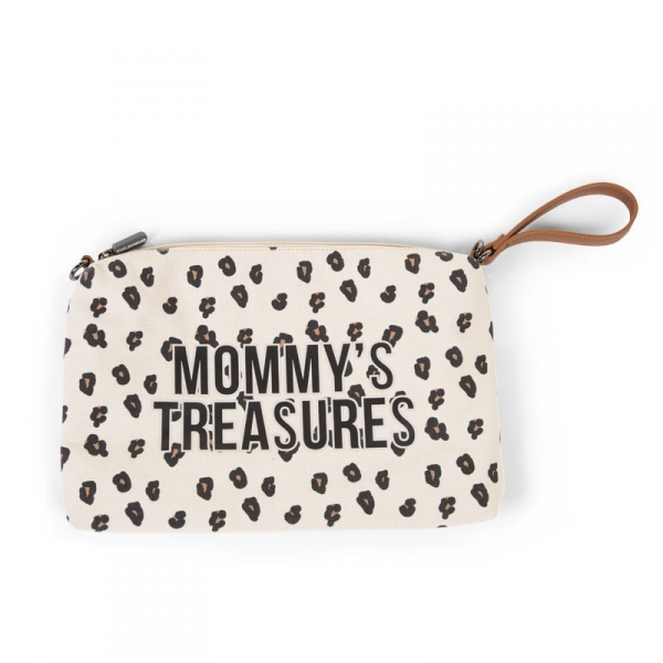 Pochette Mommy's Treasure canvas léopard