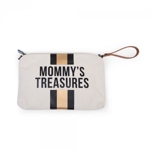 Pochette Mommy's Treasure Blanche et or