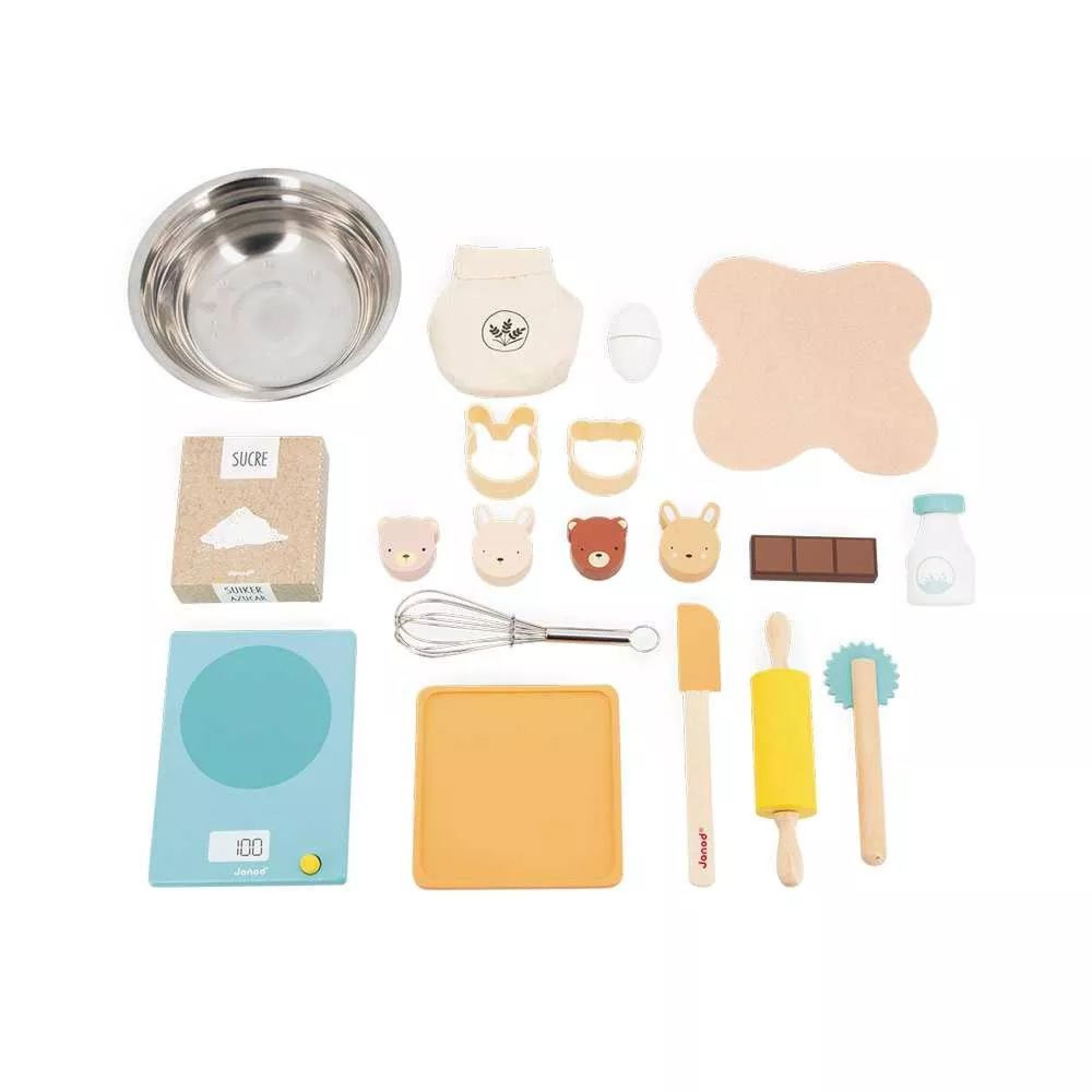 Robot cuisine enfant - Set du petit pâtissier bois pour enfant Janod