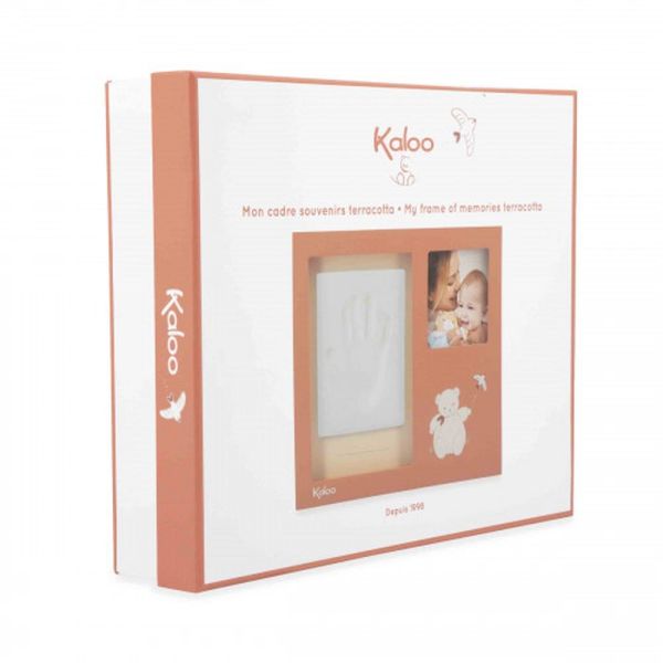 Cadre à souvenirs Photo et empreinte enfant Terracotta