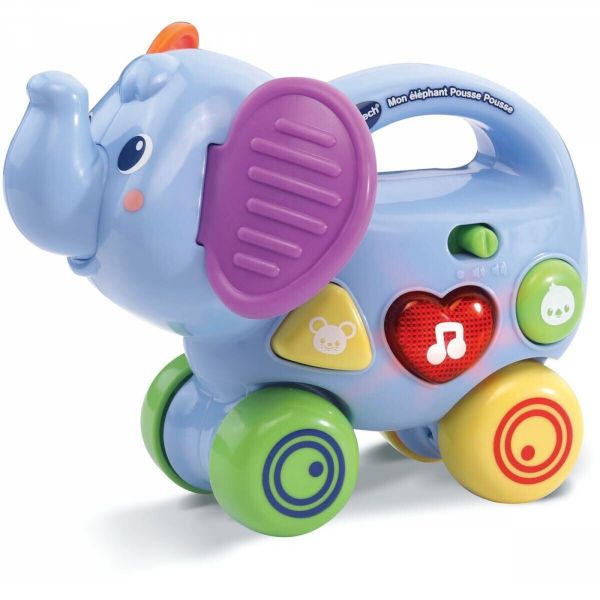 Jouet musical Éléphant pousse pousse interactif