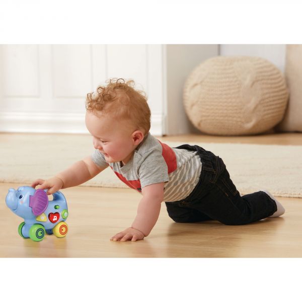 Jouet musical Éléphant pousse pousse interactif