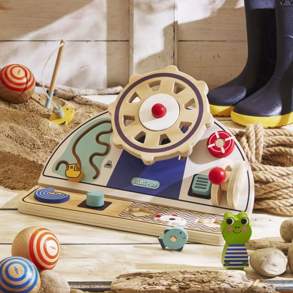 Panneau d'activités en bois Tableau de bord bateau