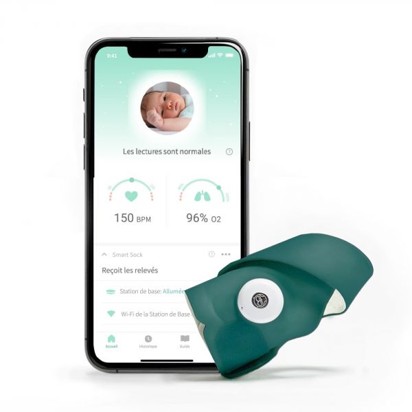 Babyphone Monitor Duo (Smart Sock 3 + Cam 2) Vert océan