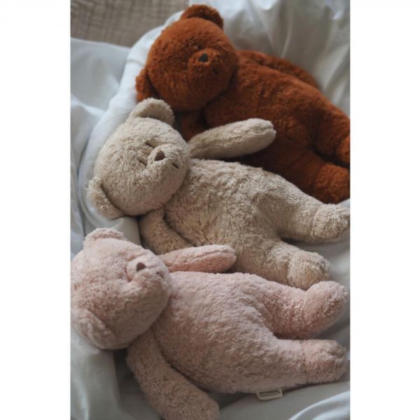 Peluche Veilleuse Ours Nature Bio Rose Blush