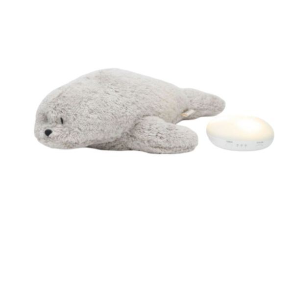 Phoque magique gris polaire – Peluche bio avec veilleuse