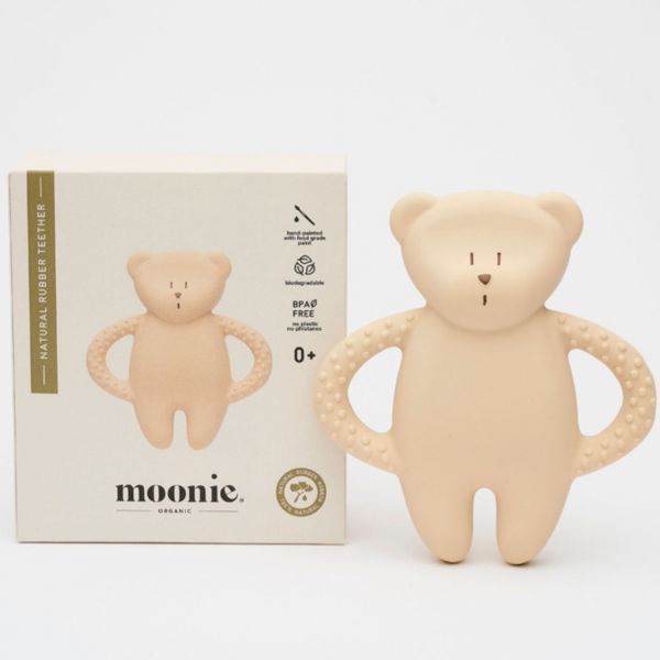 Anneau de dentition Ourson en caoutchouc naturel sable
