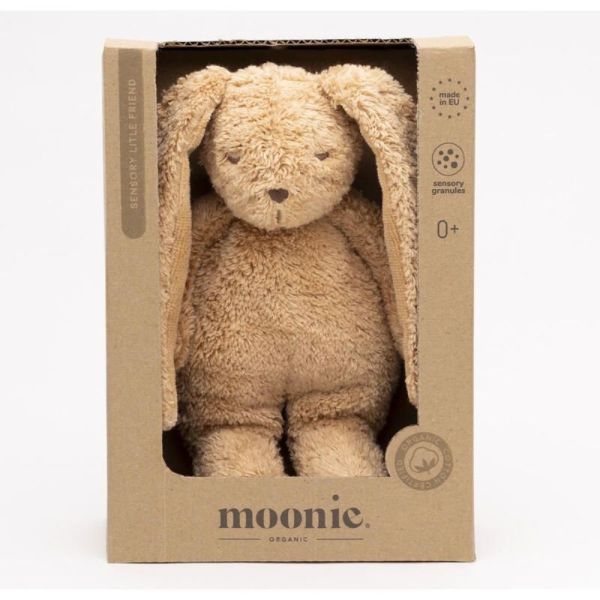 Petit lapin peluche sensoriel Cappuccino