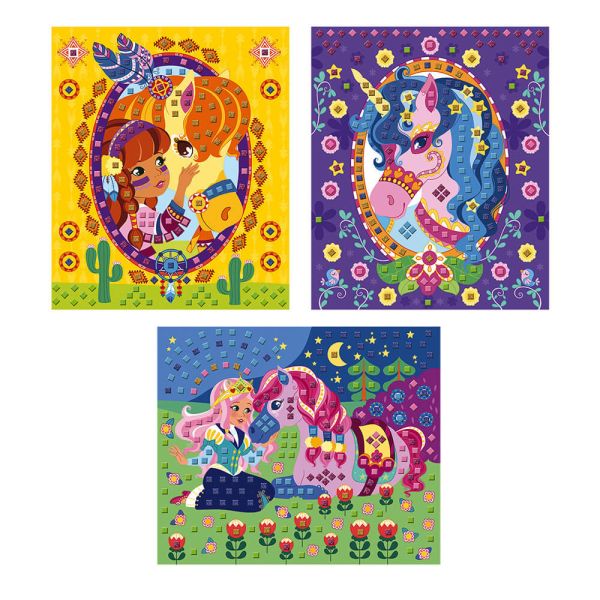 Mosaïques Poneys et licornes