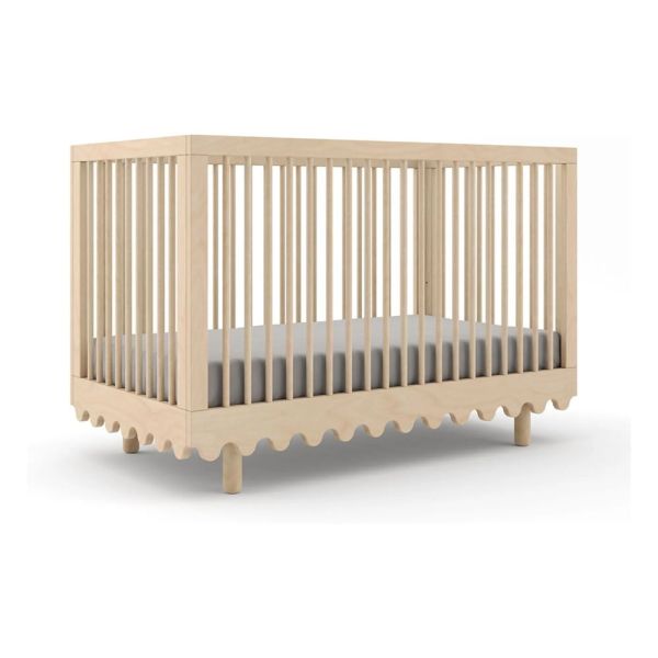 Lit évolutif bébé Moss 80x140 cm Naturel