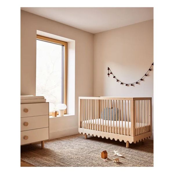 Lit évolutif bébé Moss 80x140 cm Naturel