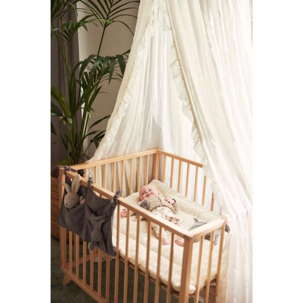 Ciel de lit Vintage 245 cm Ruffle Ivoire
