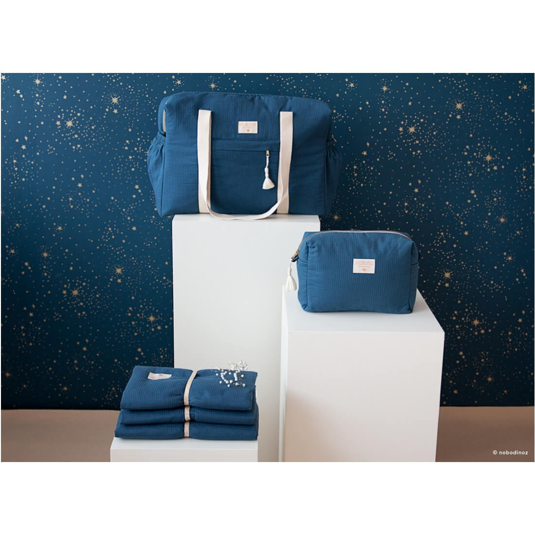 Nobodinoz Matelas A Langer De Voyage Mozart Night Blue Made In Bebe
