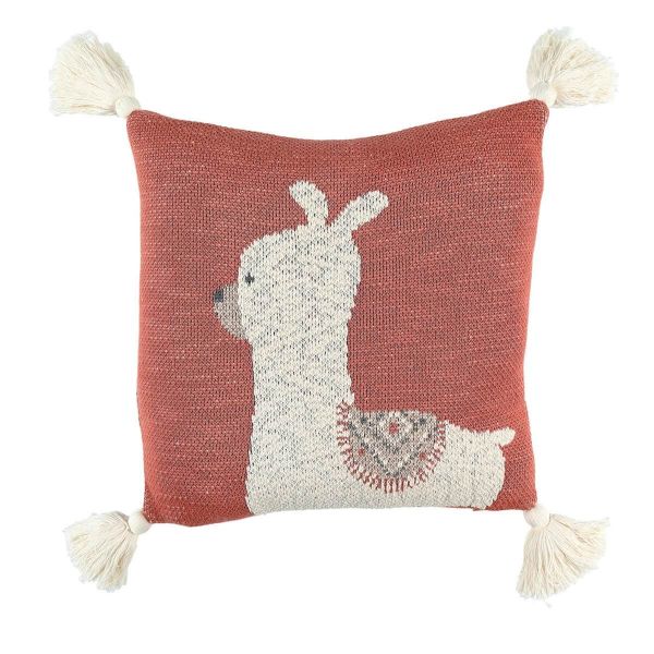 Coussin lama Coton Bio Moris & Sacha