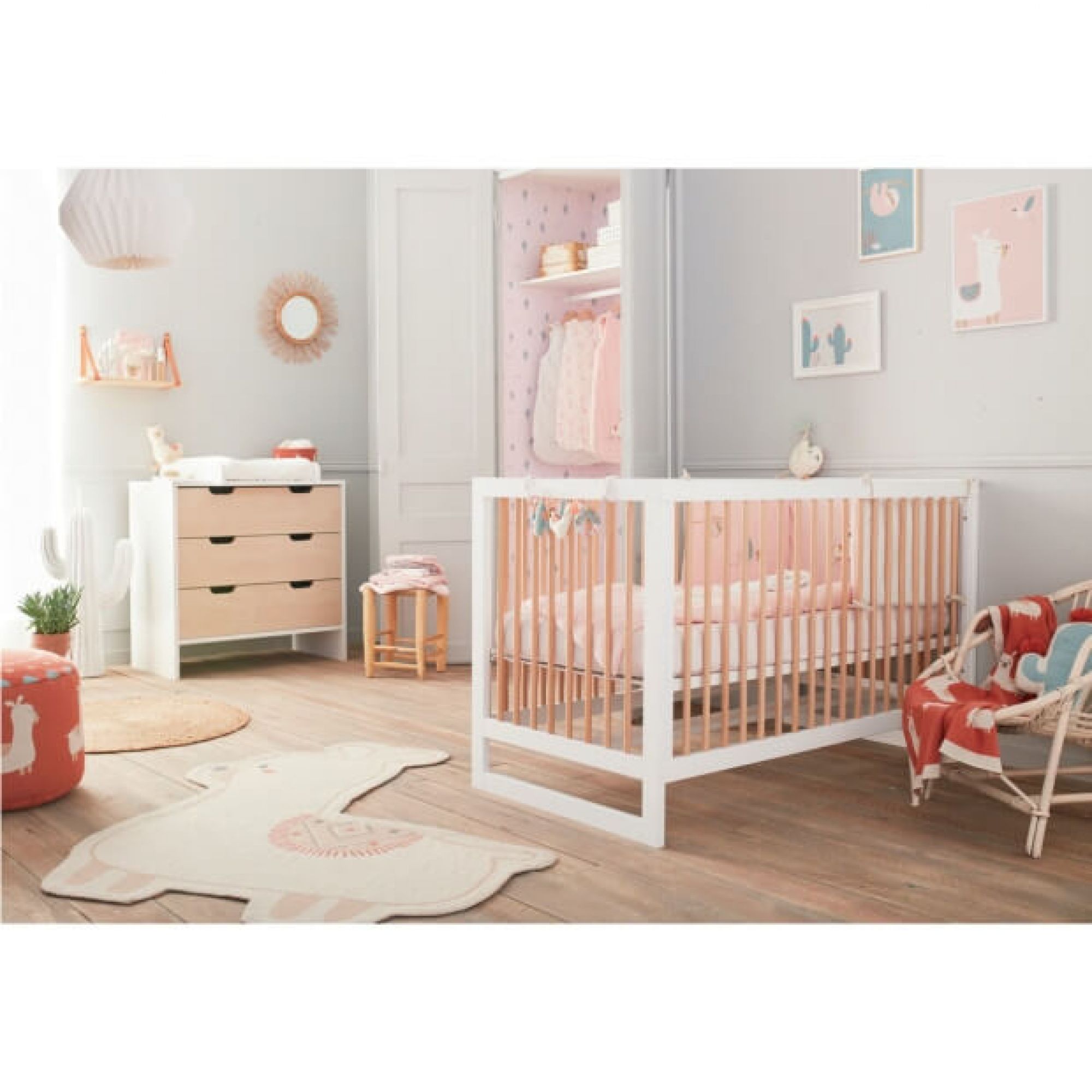 Noukie S Tour De Lit Bebe Veloudoux Rose Moris Sacha Made In Bebe