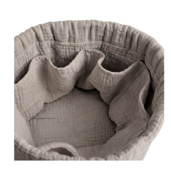 Panier de rangement nomade en coton bio Beige
