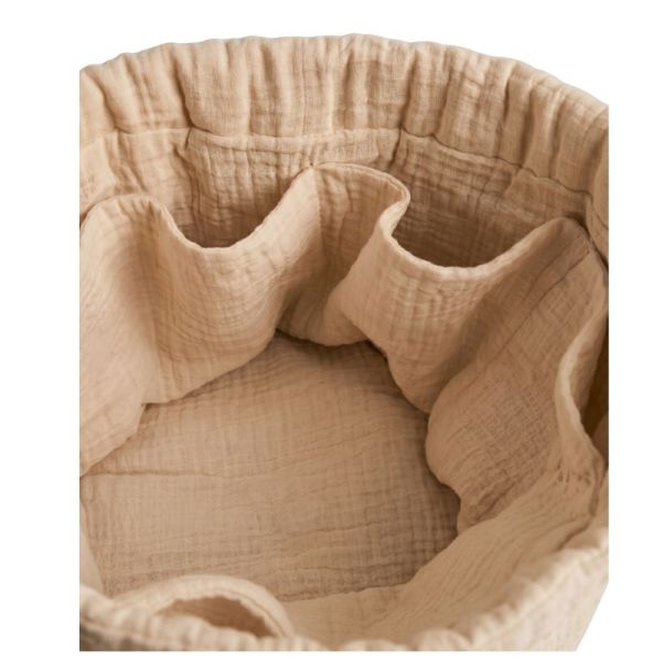 Panier de rangement nomade en coton bio Sable
