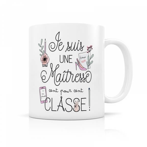 Mug Maîtresse 100% classe