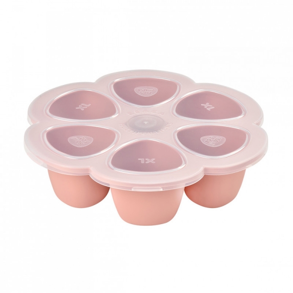 Moule multiportions silicone 6 x 150 ml pink