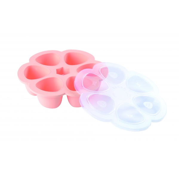 Moule multiportions silicone 6 x 150 ml pink