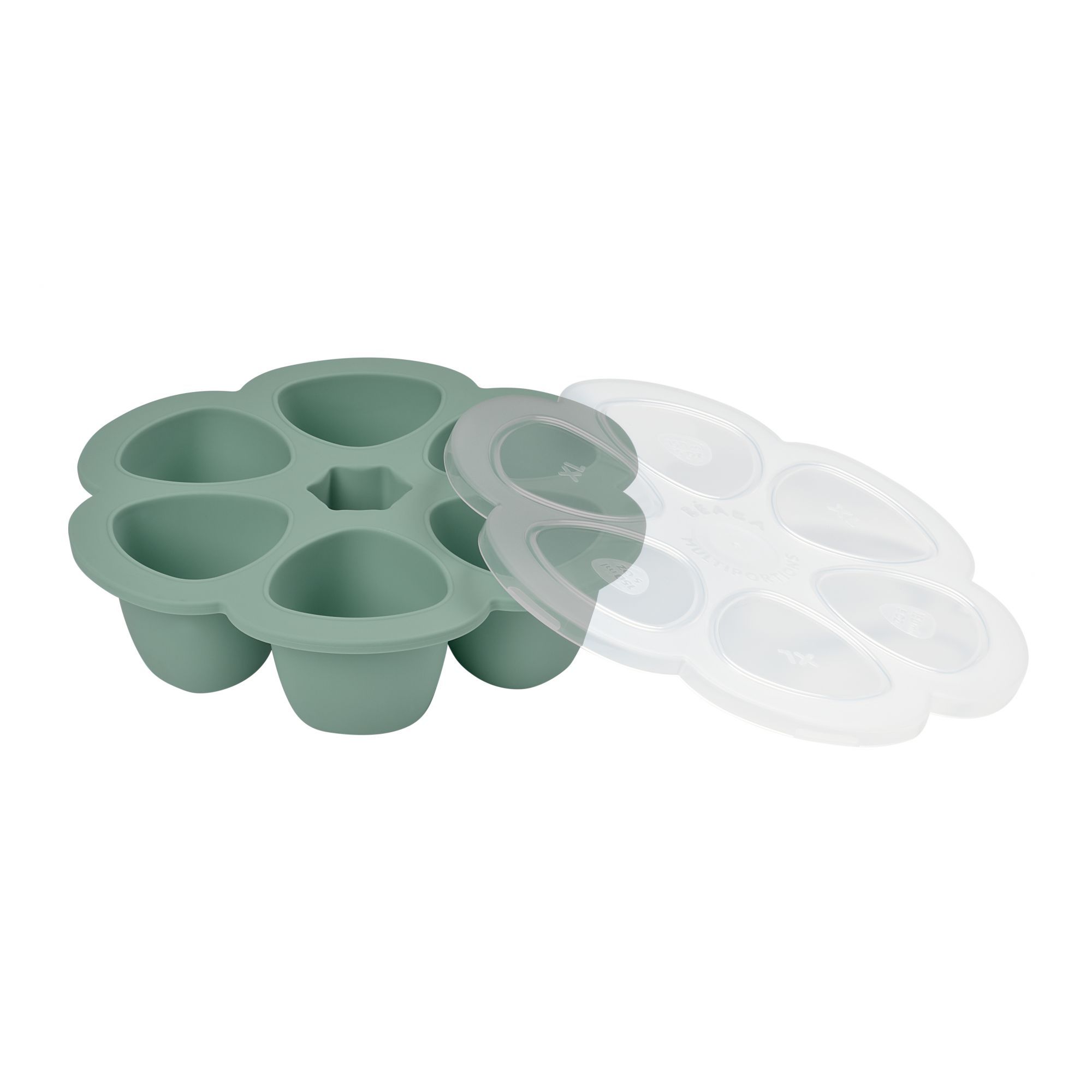 Multiportions silicone 6 x 150 ml vert sauge green - Made in Bébé