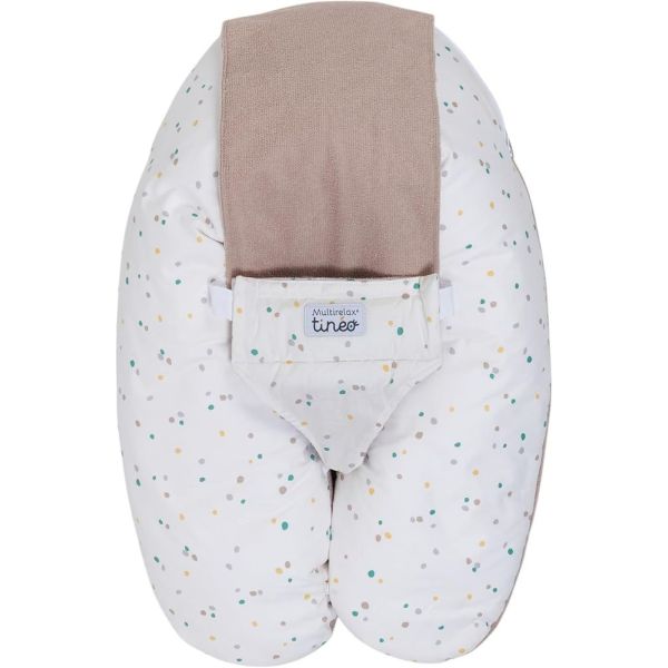 Coussin Multirelax Eponge - Microfibre Pois / Noisette