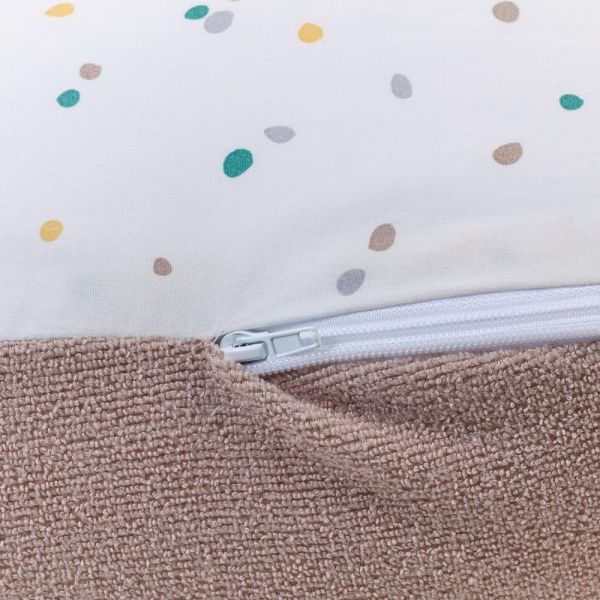 Coussin Multirelax Eponge - Microfibre Pois / Noisette