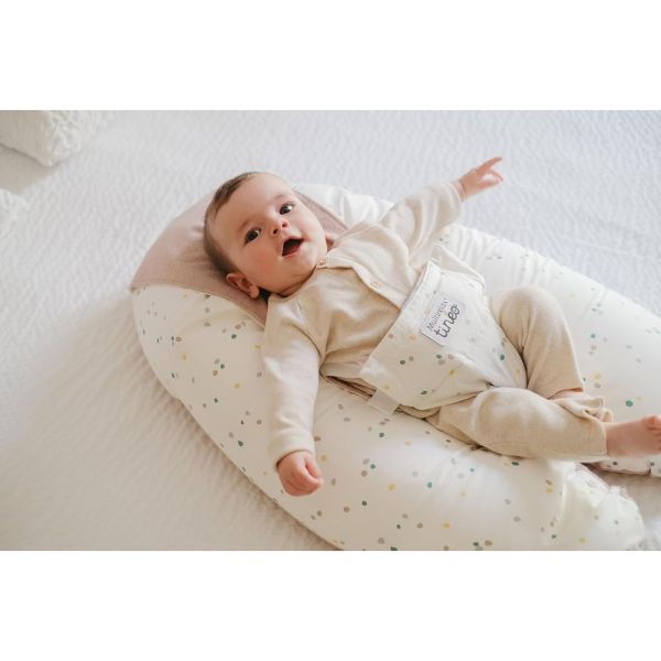 Coussin Multirelax Eponge - Microfibre Pois / Noisette