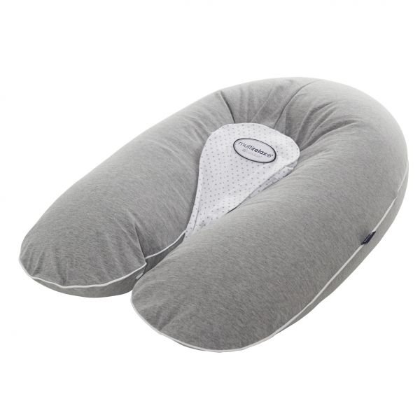 Coussin d'allaitement Multirelax+ Jersey gris chiné étoiles