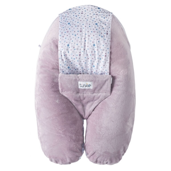 Coussin Multirelax velours parme