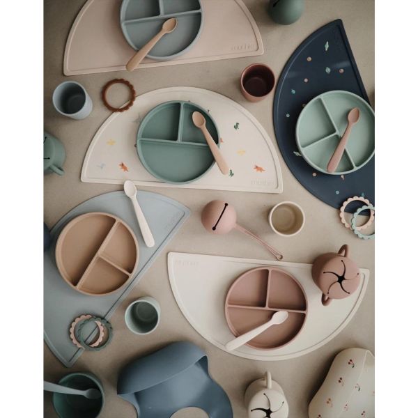 Lot de 2 cuillères bébé en silicone - Jonquille pâle
