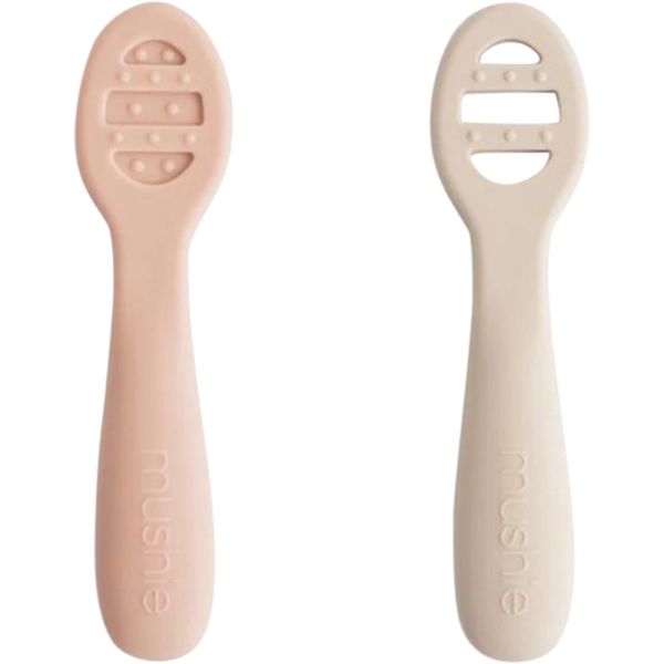 Lot de 2 premières cuillères bébé - Blush / Beige sable