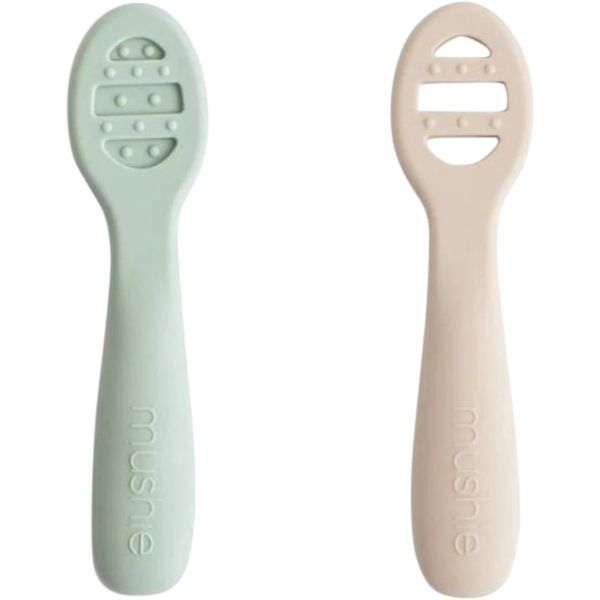 Lot de 2 premières cuillères bébé - Cambridge Bleu / Beige sable