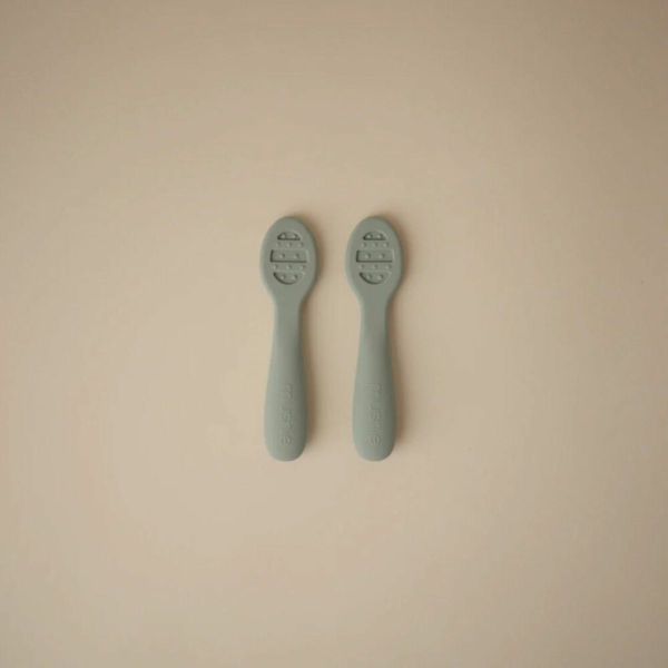 Lot de 2 premières cuillères bébé - Cambridge Bleu / Beige sable