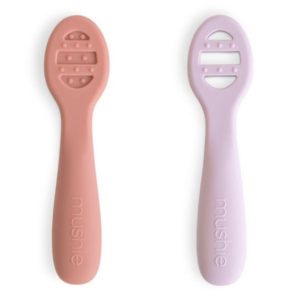 Lot de 2 premières cuillères bébé - Rose / Soft Lila