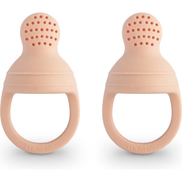Lot de 2 sucettes grignoteuses silicone - Blush