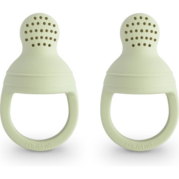 Lot de 2 sucettes grignoteuses silicone - Sage