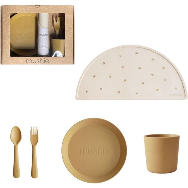 Coffret repas en silicone - Moutarde (5 pièces)